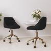 vidaXL Chaises pivotantes &agrave; manger lot de 2 noir velours
