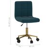 vidaXL Chaise pivotante de salle &agrave; manger Bleu Velours