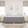 vidaXL Cadre de lit avec matelas Taupe 200 x 200 cm tissu