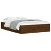 vidaXL Cadre de lit avec tiroirs sans matelas ch&ecirc;ne marron 120x190 cm