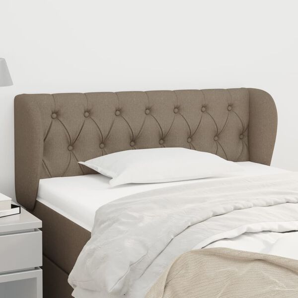 vidaXL T&ecirc;te de lit avec oreilles Taupe 103x23x78/88 cm Tissu