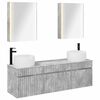 vidaXL Ensemble d'armoire de salle de bain 5 pc Gris b&eacute;ton