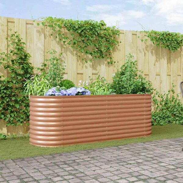 vidaXL Lit sur&eacute;lev&eacute; Marron 240 x 80 x 81 cm Acier