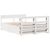 vidaXL Cadre de lit sans matelas blanc 135x190 cm bois de pin massif