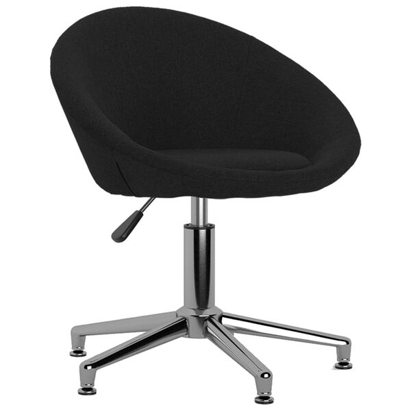 vidaXL Chaises pivotantes &agrave; manger lot de 2 noir tissu