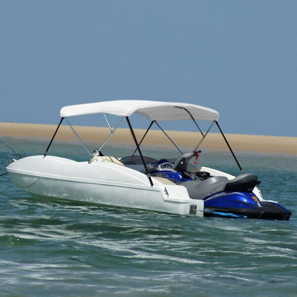 vidaXL Auvent bimini &agrave; 3 arceaux Blanc 183x160x137 cm