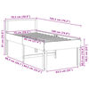 vidaXL Cadre de lit sans matelas cire marron 75x190 cm bois pin massif