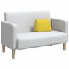 vidaXL Coussin de Dos Jaune clair 45 x 20 x 35 cm tissu
