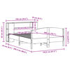 vidaXL Lit biblioth&egrave;que sans matelas blanc 150x200 cm bois pin massif
