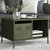 vidaXL Table basse vert olive 68,5x50x43,5 cm acier laminé à froid