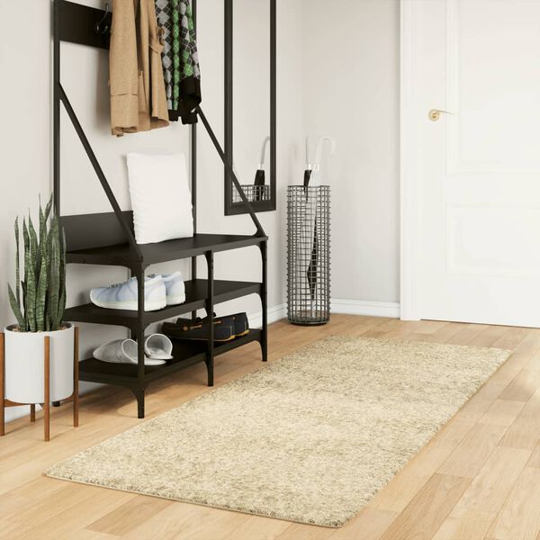 vidaXL Tapis shaggy PAMPLONA poils longs moderne dor&eacute; 80x200 cm