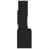 vidaXL Ensemble de meubles salle de bain 3 pcs noir bois d'ing&eacute;nierie