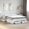 vidaXL Cadre de lit avec tiroirs sans matelas blanc 120x200 cm