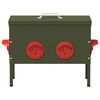 vidaXL Mangeoire pour poules 2 pcs Vert olive 41,5 x 20,5 x 33 cm