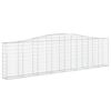 vidaXL Paniers &agrave; gabions arqu&eacute;s 6 pcs 400x30x100/120 cm Fer galvanis&eacute;