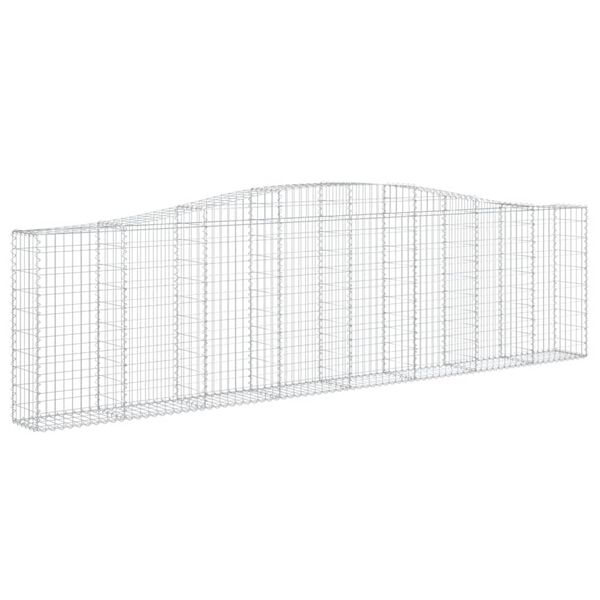 vidaXL Paniers &agrave; gabions arqu&eacute;s 6 pcs 400x30x100/120 cm Fer galvanis&eacute;