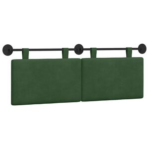 vidaXL T&ecirc;te de lit suspendue Montage mural Vert Jungle 150 x 55 x 5 cm