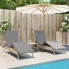 vidaXL Chaises longues lot de 2 avec table beige r&eacute;sine tress&eacute;e