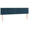 vidaXL Sommier &agrave; lattes de lit et matelas Bleu fonc&eacute; 200x200cm Velours