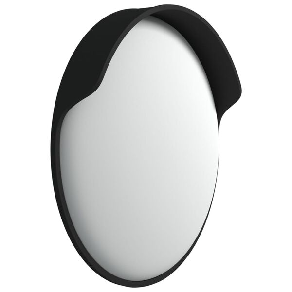 vidaXL Miroir de circulation convexe extérieur noir Ø 60 cm Polycarbonate