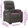 vidaXL Fauteuil de massage inclinable Gris foncé Tissu
