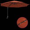 vidaXL Parasol de jardin Terre cuite 248 x 248 x 148 cm