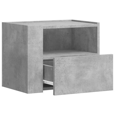 vidaXL Tables de chevet murales 2 pcs gris béton 45x30x35 cm