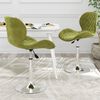 vidaXL Chaises pivotantes &agrave; manger lot de 2 Vert clair Velours