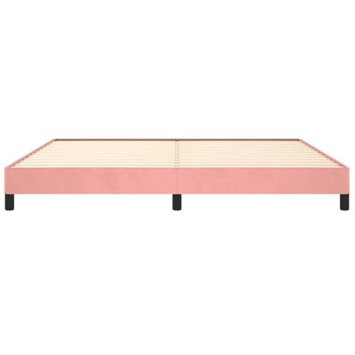 vidaXL Cadre de lit sans matelas rose 200x200 cm velours