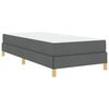 vidaXL Lit &agrave; ressorts avec matelas Gris fonc&eacute; 90 x 190 cm tissu