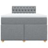 vidaXL Sommier &agrave; lattes de lit avec matelas Gris clair 120x200cm Tissu