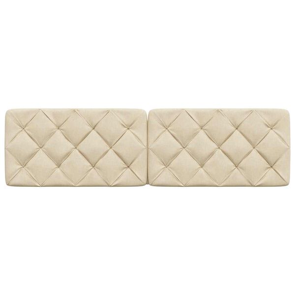 vidaXL Coussin de t&ecirc;te de lit cr&egrave;me 180 cm tissu