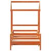 vidaXL Cadre de lit avec toit sans matelas cire marron 100x200 cm