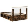 vidaXL Cadre de lit Ch&ecirc;ne fum&eacute; 120 x 190 cm Bois d'ing&eacute;nierie