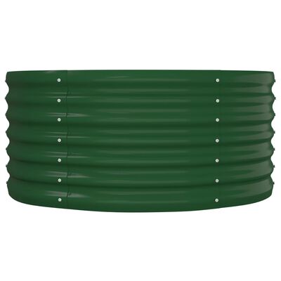 vidaXL Lit surélevé de jardin Acier enduit de poudre 152x80x36 cm Vert