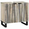 vidaXL Ensemble de mobilier de salle de bain 4 pcs Brun Noy&eacute;