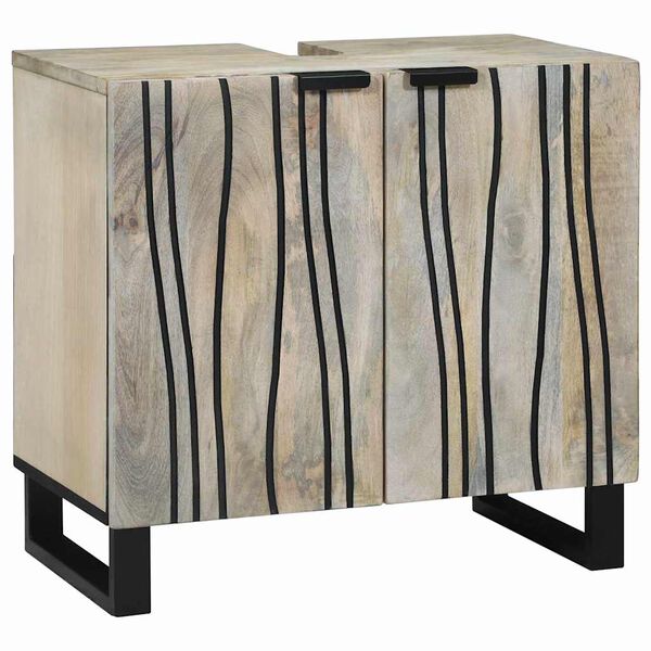 vidaXL Ensemble de mobilier de salle de bain 4 pcs Brun Noy&eacute;