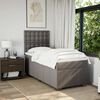 vidaXL Sommier &agrave; lattes de lit avec matelas Taupe 80x200 cm Tissu