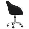vidaXL Chaises pivotantes &agrave; manger lot de 2 noir tissu