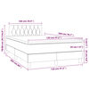 vidaXL Sommier &agrave; lattes de lit avec matelas Taupe 120x200 cm Tissu