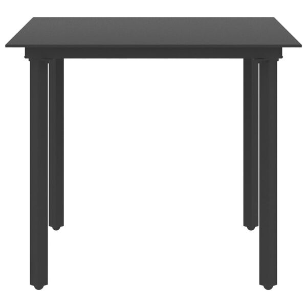 vidaXL Ensemble &agrave; manger de jardin 5 pcs PVC r&eacute;sine tress&eacute;e noir