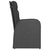 vidaXL Ensemble à manger d'extérieur 9pcs coussins résine tressée noir