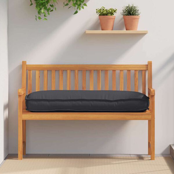 vidaXL Coussin pour assise / dossier de palette Noir 120 x 50 x 12 cm