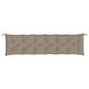 vidaXL Coussin de banc de jardin taupe 200x50x7 cm tissu oxford