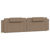 vidaXL Lit Viana avec matelas cappuccino 200x200 cm similicuir