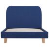 vidaXL Cadre de lit sans matelas bleu tissu 90x200 cm