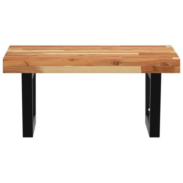 vidaXL &Eacute;tag&egrave;re de vasque murale acier et bois massif d'acacia