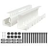 vidaXL Plateau de gestion de c&acirc;bles sous le bureau 2 pc Blanc