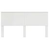 vidaXL T&ecirc;te de lit avec t&ecirc;te de lit Blanc 180 cm Bois d'ing&eacute;nierie