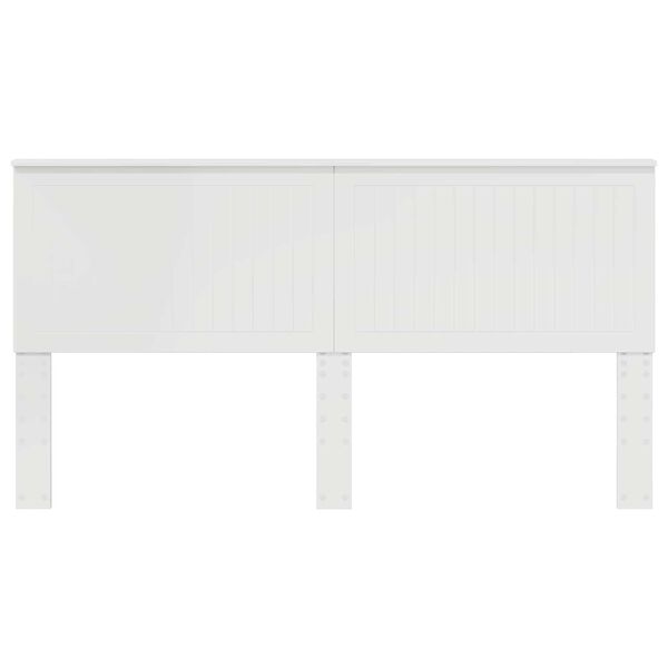 vidaXL T&ecirc;te de lit avec t&ecirc;te de lit Blanc 180 cm Bois d'ing&eacute;nierie